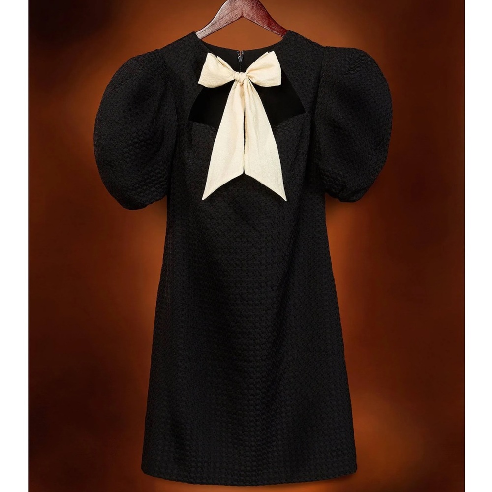 Antonio Melani x Courtney Grow Savile Short Puff Sleeve Bow Tie